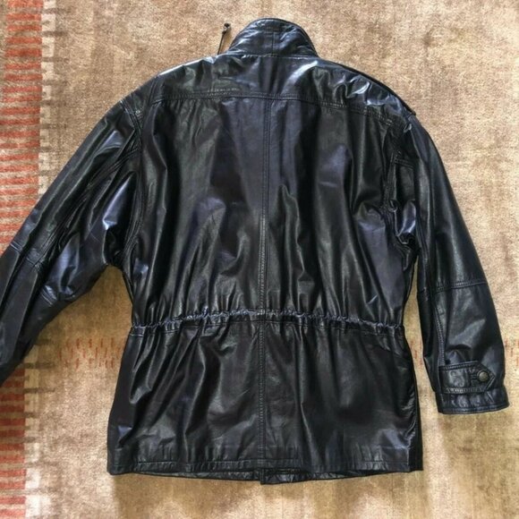 Vintage The Leather Ranch Le Ranch du Cuir Leather Jacket men's Canadian Sz 2 - Picture 2 of 9